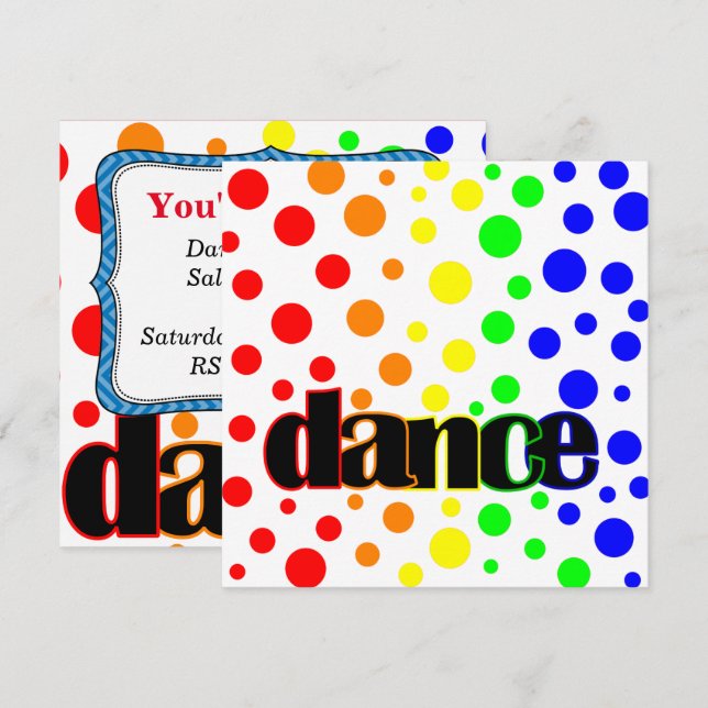 Ballet Birthday/Dance Party Invitation (Front/Back)
