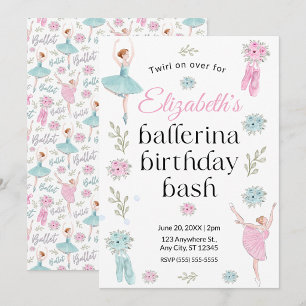 Ballet Birthday Invitation