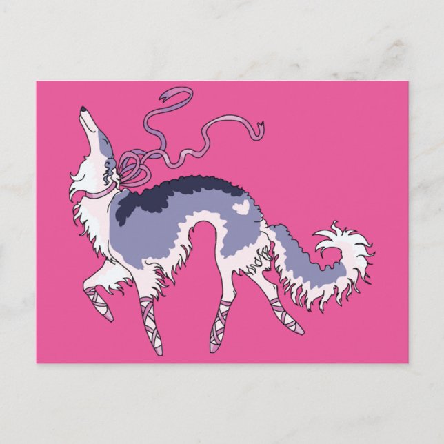 Ballet Borzoi Postcard (Front)