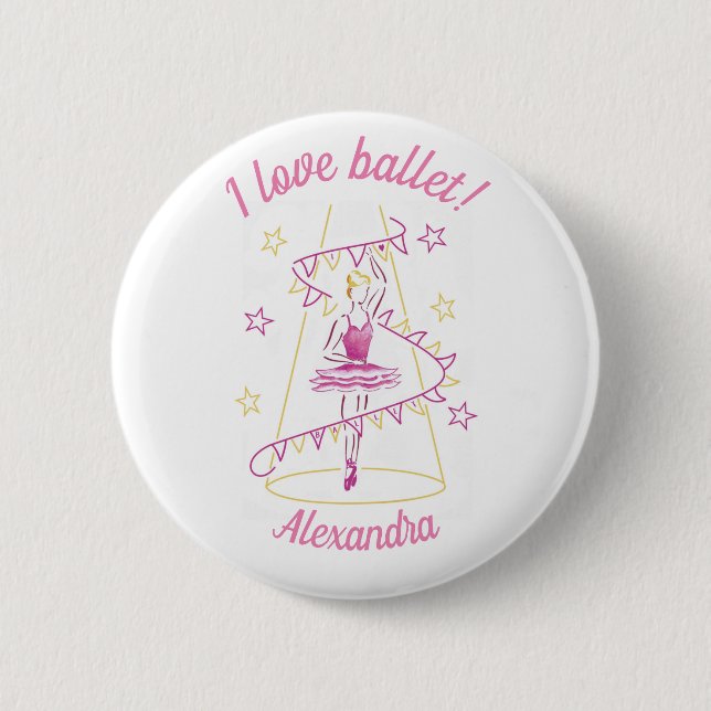 Ballet & Bunting - I Love Ballet badge (Front)