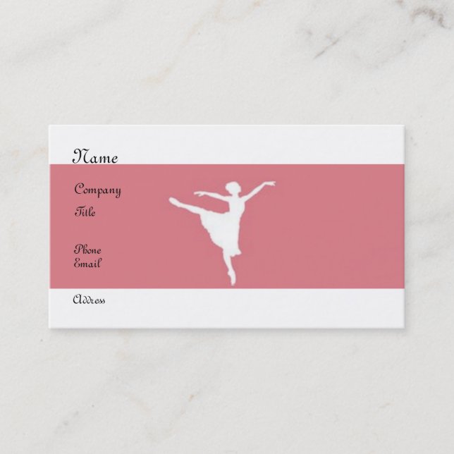 Ballet Business Card (Front)