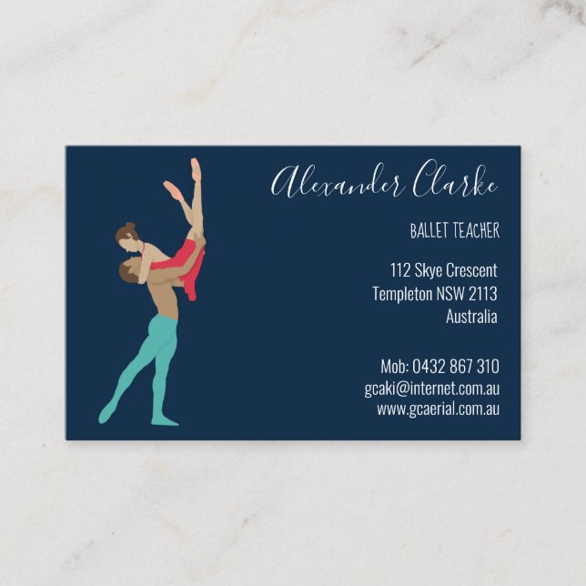 Ballet Business Card (Front)