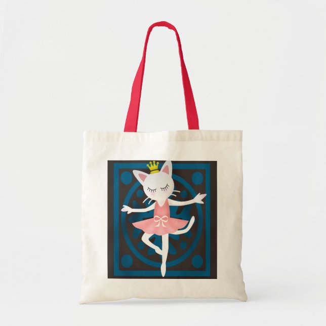 Ballet Cat Tote Bag (Front)