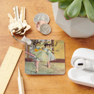 Ballet Class, the Dance Hall by Edgar Degas Key Ring