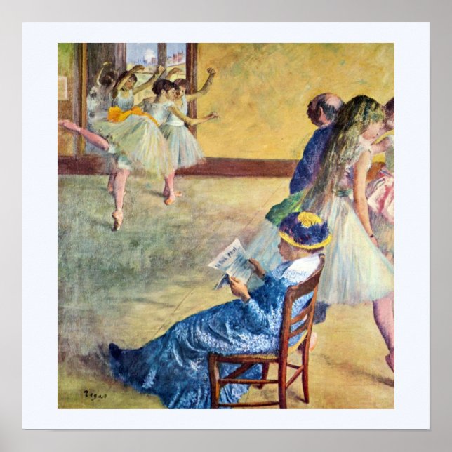 Ballet Class, the Dance Hall by Edgar Degas Poster (Front)