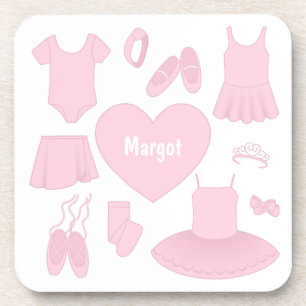 Ballet Clothes Coaster - White Background