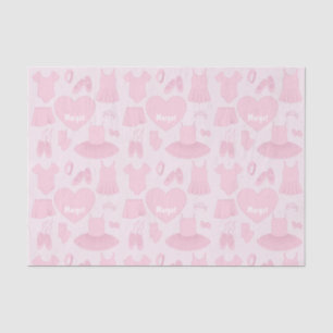 Ballet Clothes Tissue Paper - Pink Background