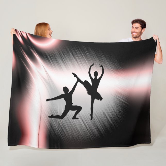 Ballet Couple Dance Fleece Blanket (In Situ)