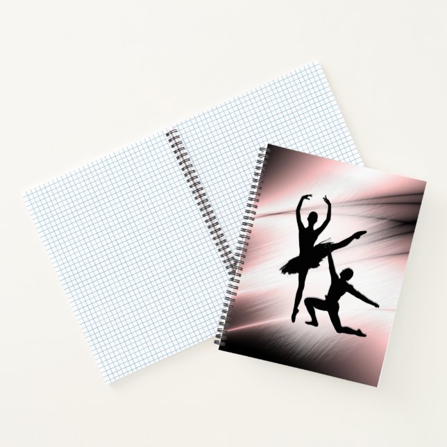 Ballet Couple Dance Pink Accent Notebook (Inside)