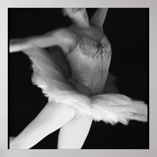 Ballet - Dance - Ballerina 9 - Black & White Poster (Front)