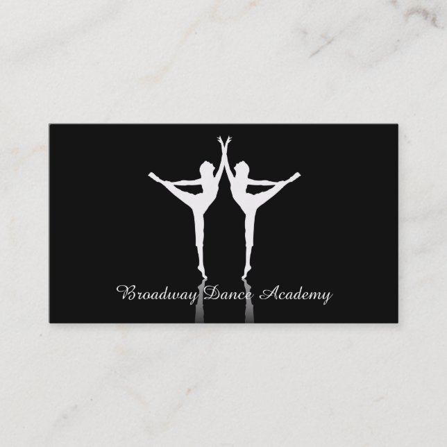 Ballet dance business cards chic (Front)