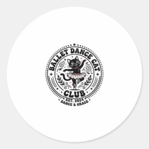 Ballet Dance Cat Pet Lover Shirt Art - Ballet Danc Classic Round Sticker