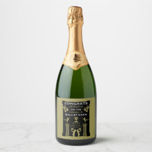 Ballet Dance Congratulations Sparkling Wine Label