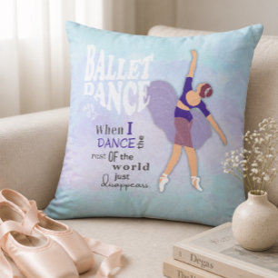 Ballet Dance Inspirational Square Throw Pillow