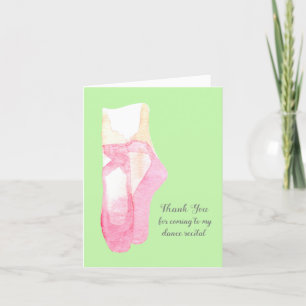 Ballet Dance Recital Thank You For Coming Card