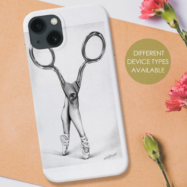 Ballet dance Scissors Ballerina Surreal drawing Case-Mate iPhone Case (Creator Uploaded)