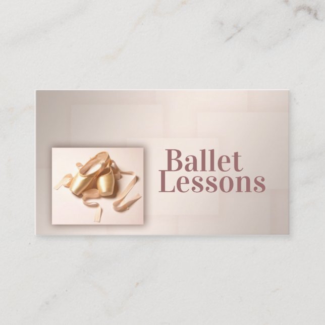 Ballet Dance Studio Pearl Pointe Business Card (Front)