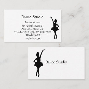 Ballet Dance Studio School Business Card