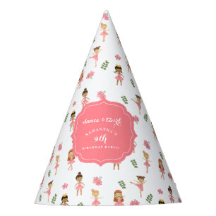 Ballet Dance & Twirl Pink Ballerina Birthday Party Hat