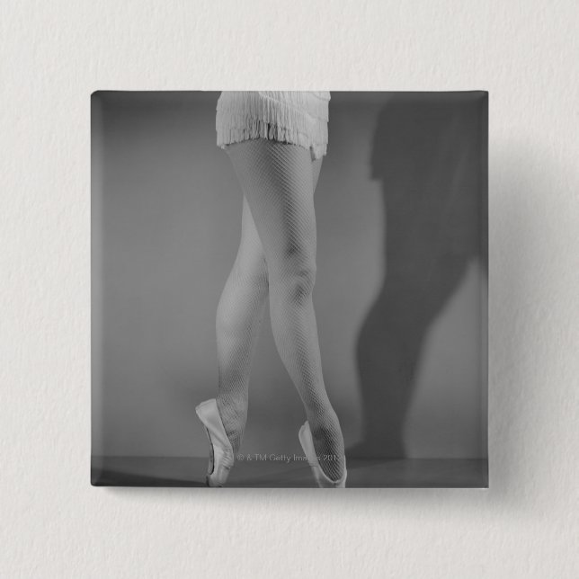 Ballet Dancer 15 Cm Square Badge (Front)