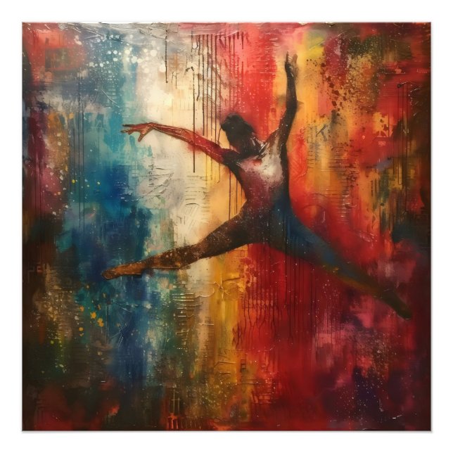 Ballet Dancer Abstract Art Photo Print (Front)