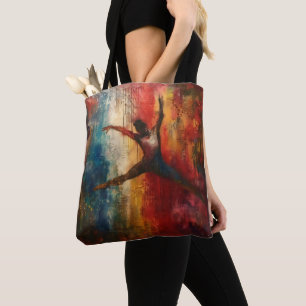 Ballet Dancer Abstract Art Tote Bag
