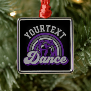 Ballet Dancer ADD TEXT Classic Dance Performer Metal Tree Decoration