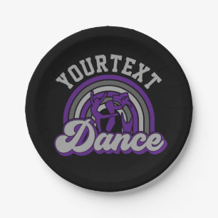 Ballet Dancer ADD TEXT Classic Dance Performer Paper Plate