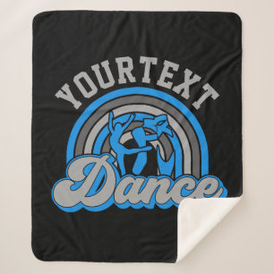 Ballet Dancer ADD TEXT Classic Dance Performer Sherpa Blanket