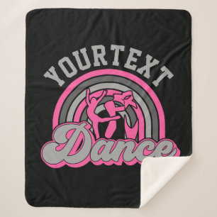 Ballet Dancer ADD TEXT Classic Dance Performer Sherpa Blanket