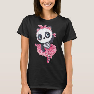 Ballet Dancer Animal Cute Panda Dancing Girls Kid T-Shirt