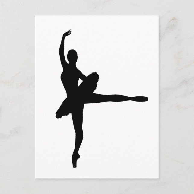 BALLET DANCER Arabesque (Ballerina silhouette) ~.p Postcard (Front)