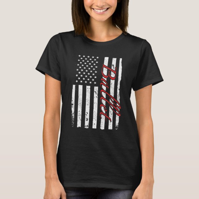 Ballet Dancer Ballerina American Flag Dance 2 T-Shirt (Front)