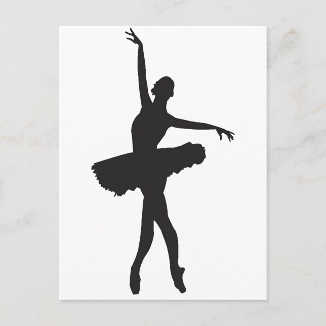 BALLET DANCER (Ballerina silhouette) ~.png Postcard (Front)