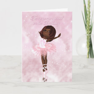 Ballet Dancer Birthday Card - African American Bal