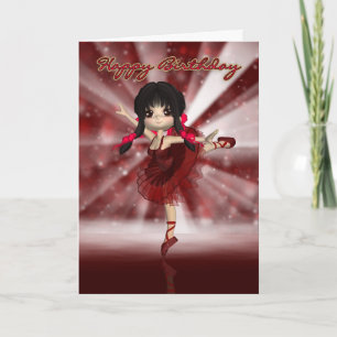 Ballet Dancer Birthday Card - Ballerina Birthday