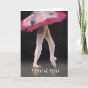 Ballet Dancer Blank Thank Greeting Card