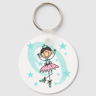 Ballet Dancer - Brown T-shirts and Gifts Key Ring