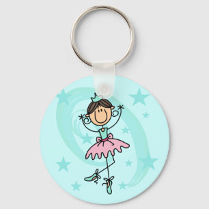 Ballet Dancer - Brown T-shirts and Gifts Key Ring