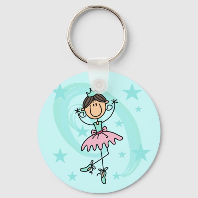 Ballet Dancer - Brown T-shirts and Gifts Key Ring (Front)