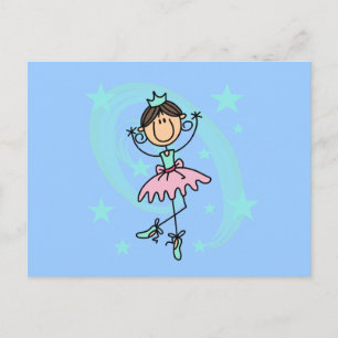 Ballet Dancer - Brown T-shirts and Gifts Postcard