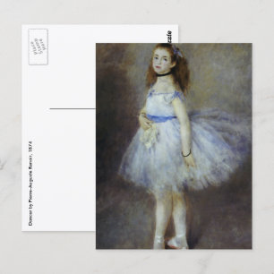 Ballet Dancer by Pierre Renoir, Vintage Fine Art Postcard