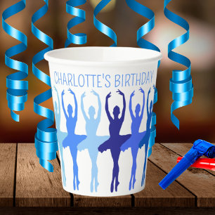 Ballet Dancer Custom Birthday Party Paper Cups