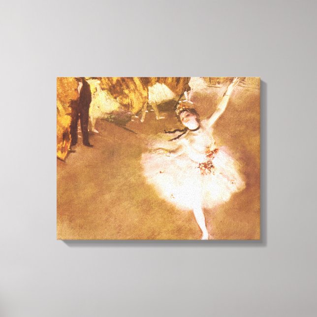 Ballet Dancer Degas Star Painting Canvas Print (Front)