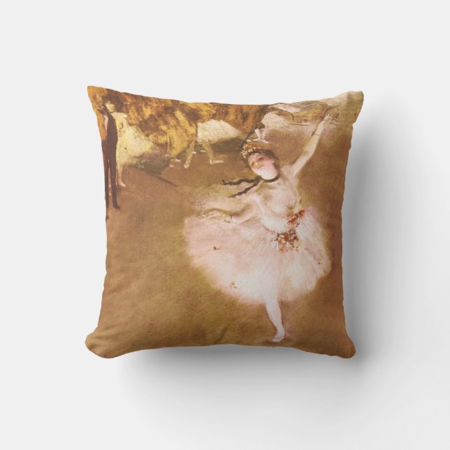 Ballet Dancer Degas Star Painting Cushion (Front)