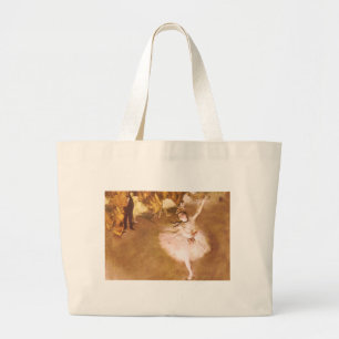 Ballet Dancer Degas Star Painting Large Tote Bag