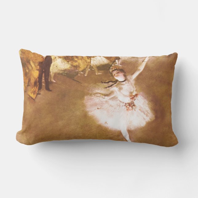 Ballet Dancer Degas Star Painting Lumbar Cushion (Front)