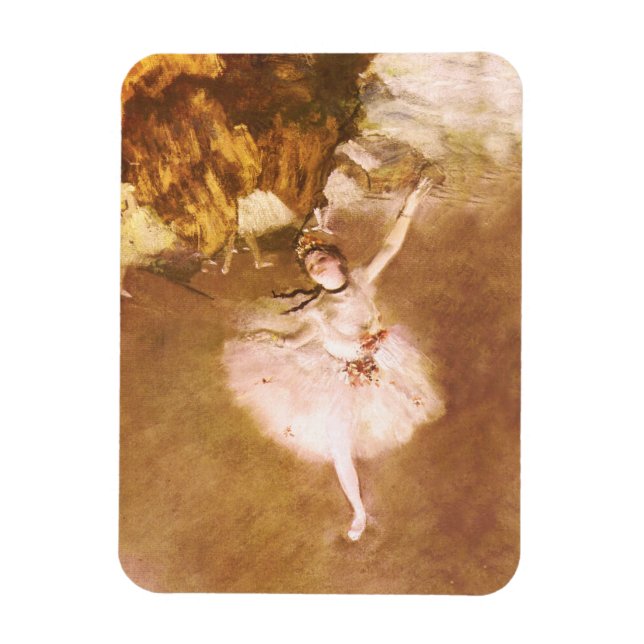 Ballet Dancer Degas Star Painting Magnet (Vertical)