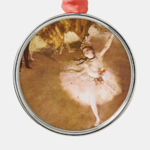 Ballet Dancer Degas Star Painting Metal Tree Decoration