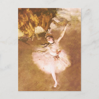 Ballet Dancer Degas Star Painting Postcard